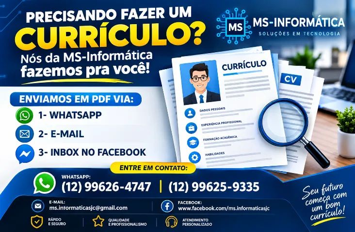 Precisando fazer um currículo? 