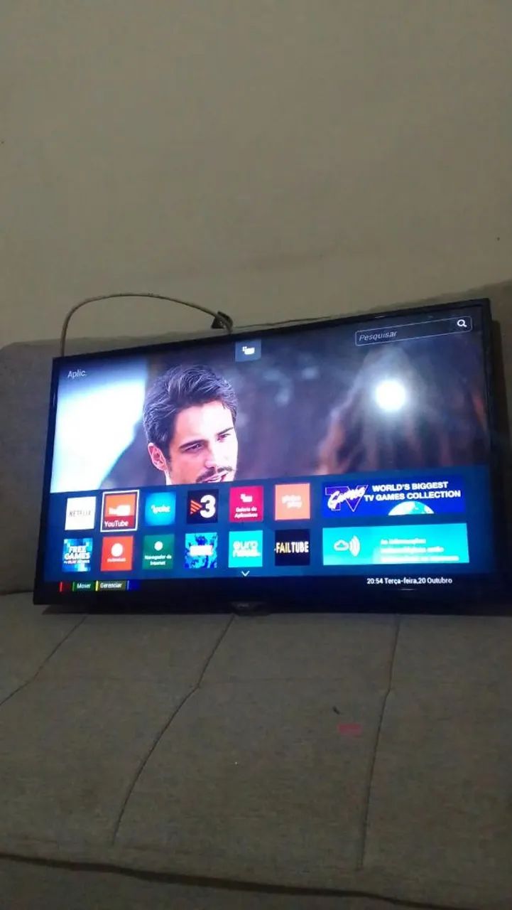 Tv aoc 32 polegadas funciona perfeitamente acompanha controle 
