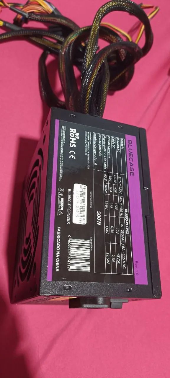 Fonte 500w bluecase - Foto 4