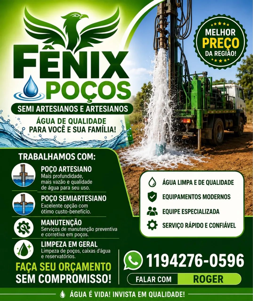 Poço semi artesiano 