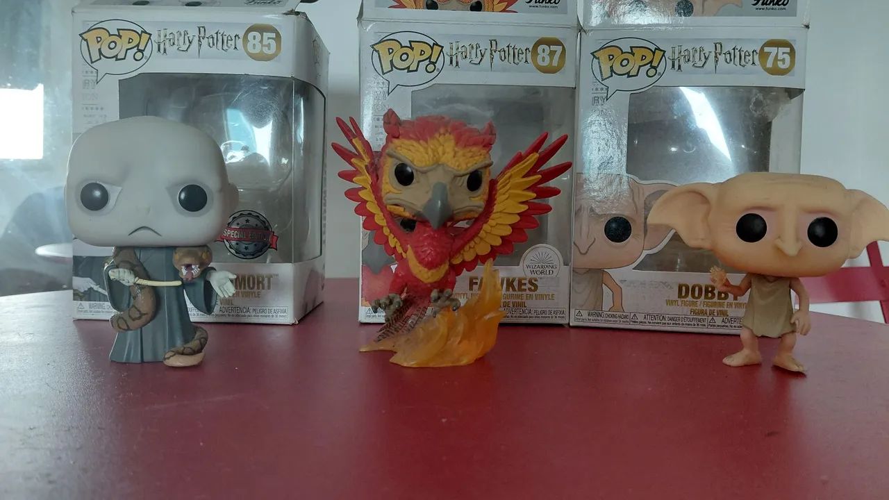 Pack Funko Pop Harry Potter - Fawkes, Voldermort e Dobby - Foto 2