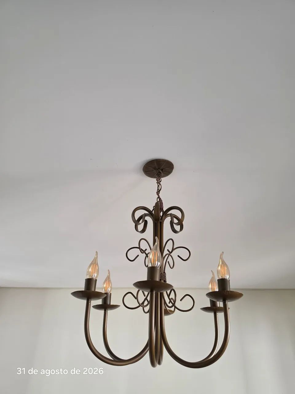 LUSTRE LUMINÁRIA FERRO - Foto 3