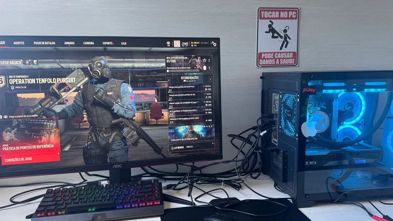 PC Gamer Completo com RTX 3060 12GB + i7-10700F - Foto 4