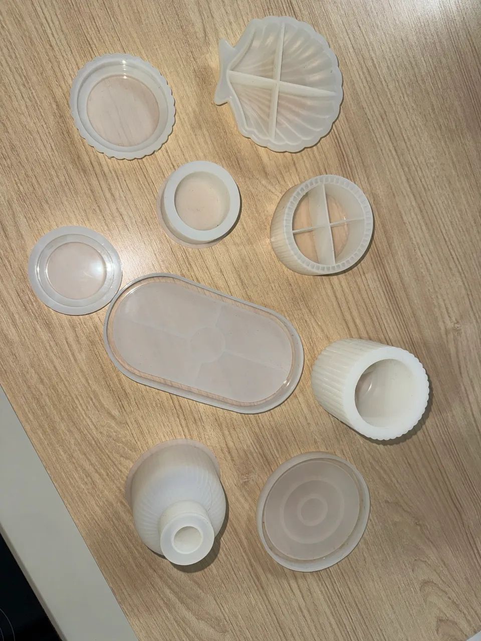KIT COM 9 MOLDES DE SILICONE PARA VELAS E ARTESANATO - SEM USO - Foto 4