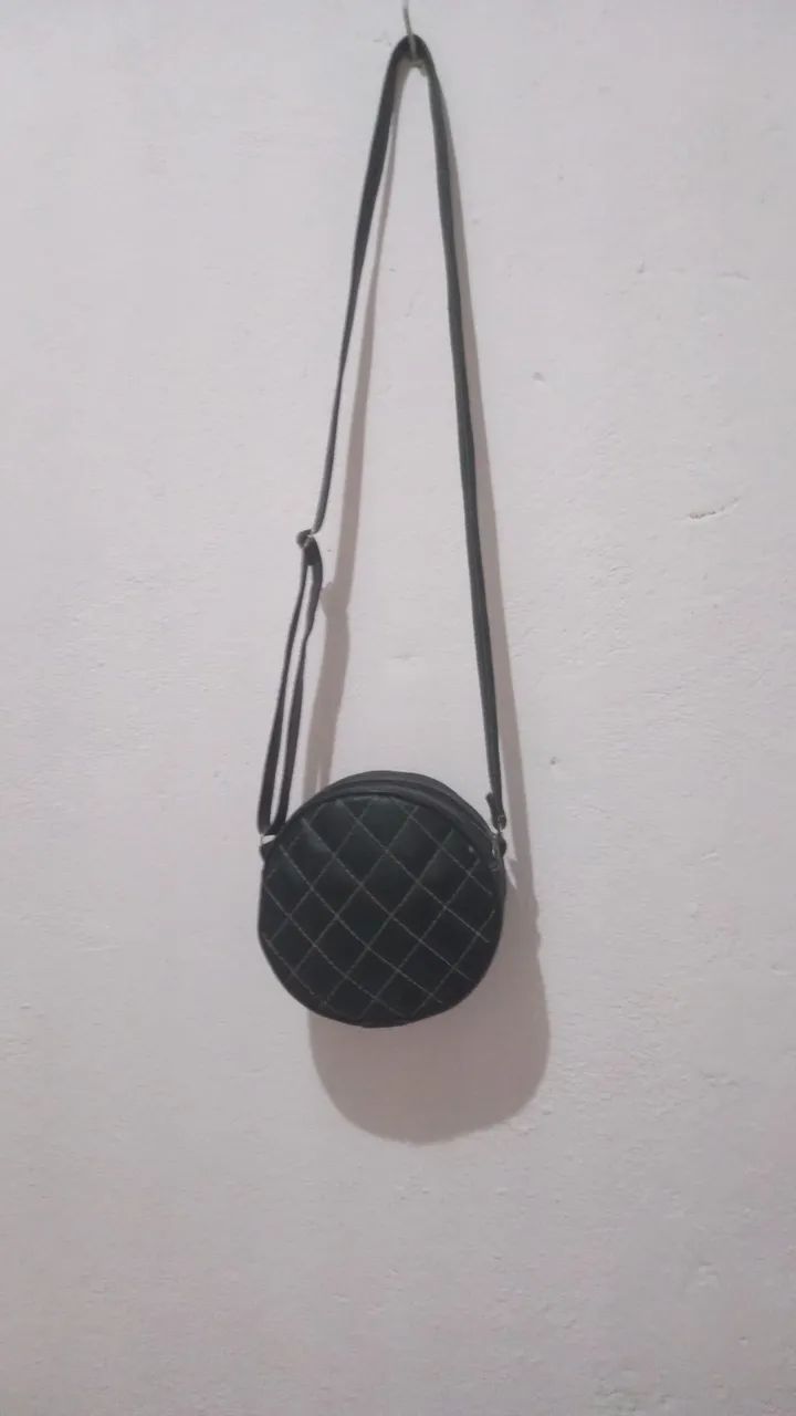 Bolsa Preta Transversal Feminina 