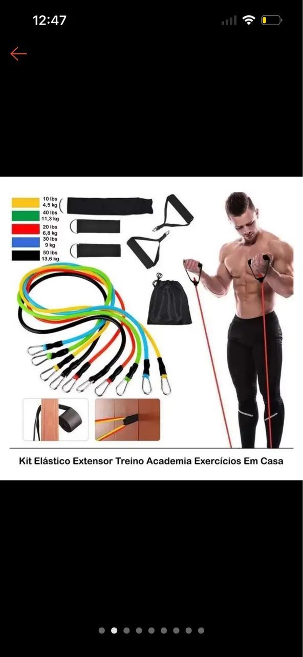 Kit elástico para exercícios!!