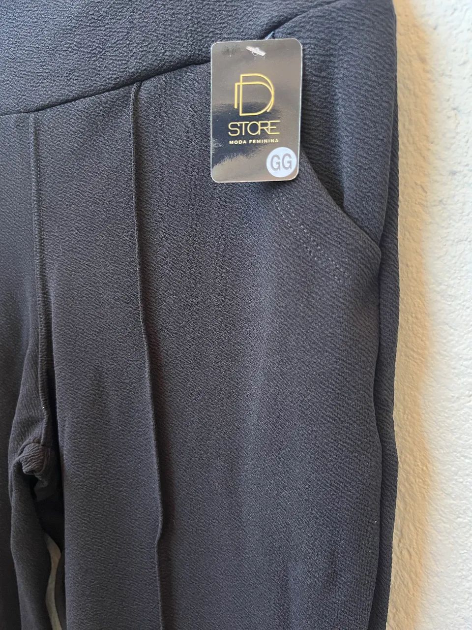 Calça skinny preto GG malha crepe com elastano - Foto 5