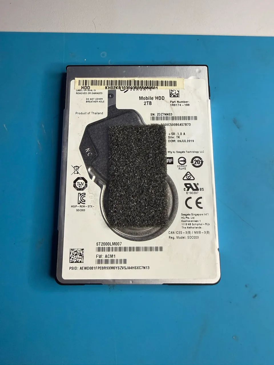 HDD Seagate 2TB 2.5 slim 