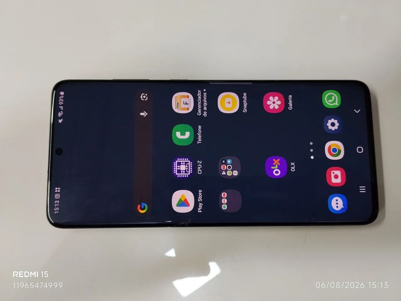 S20 plus funcionando perfeitamente porem vidro quebrado  - Foto 2