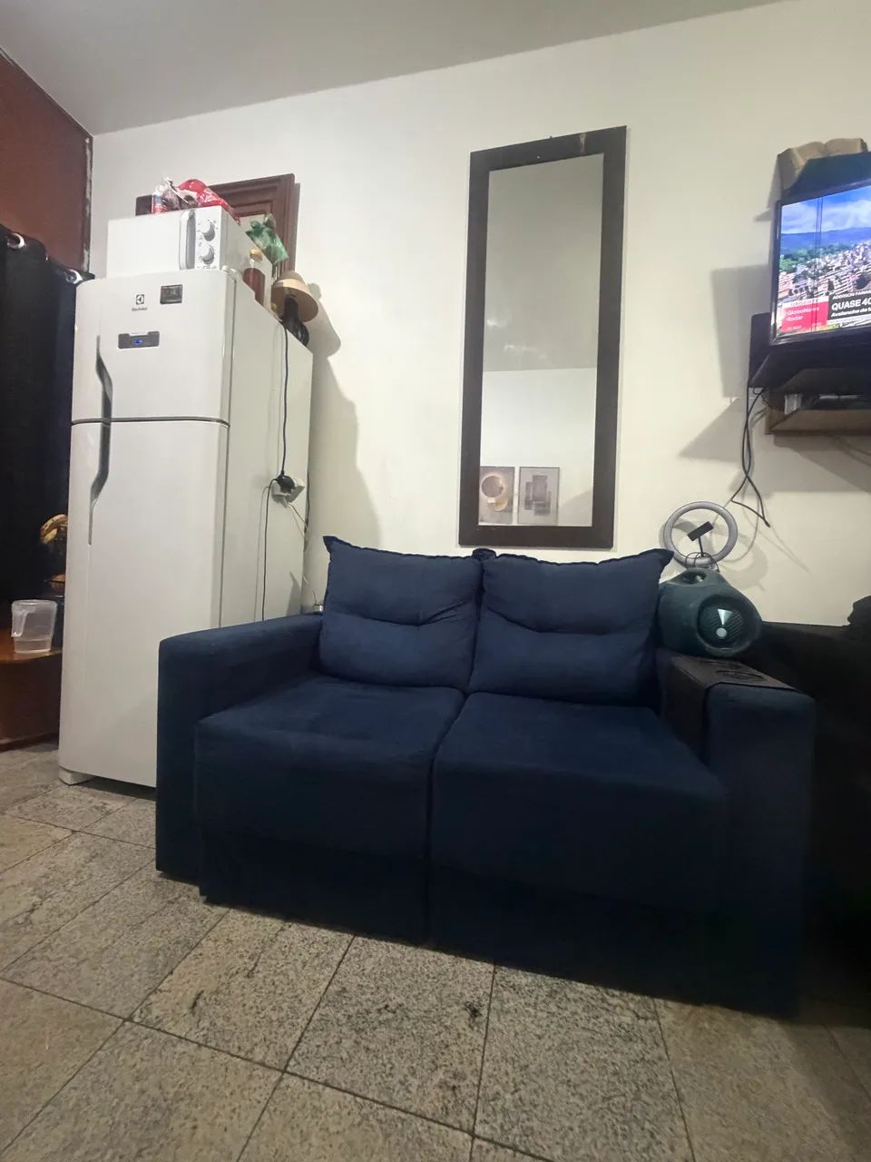 Sofá inclinável azul ZERADO  - Foto 4