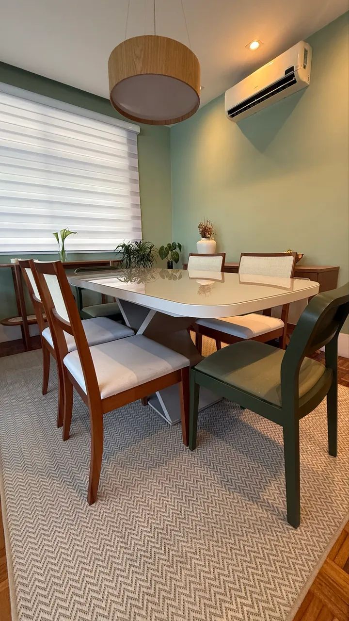 Mesa tampo de vidro 6 cadeiras  - Foto 4