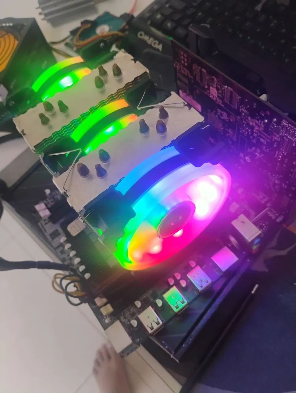 Kit x99 xeon E5 2670v3 com cooler torre de 2 fans - Foto 3