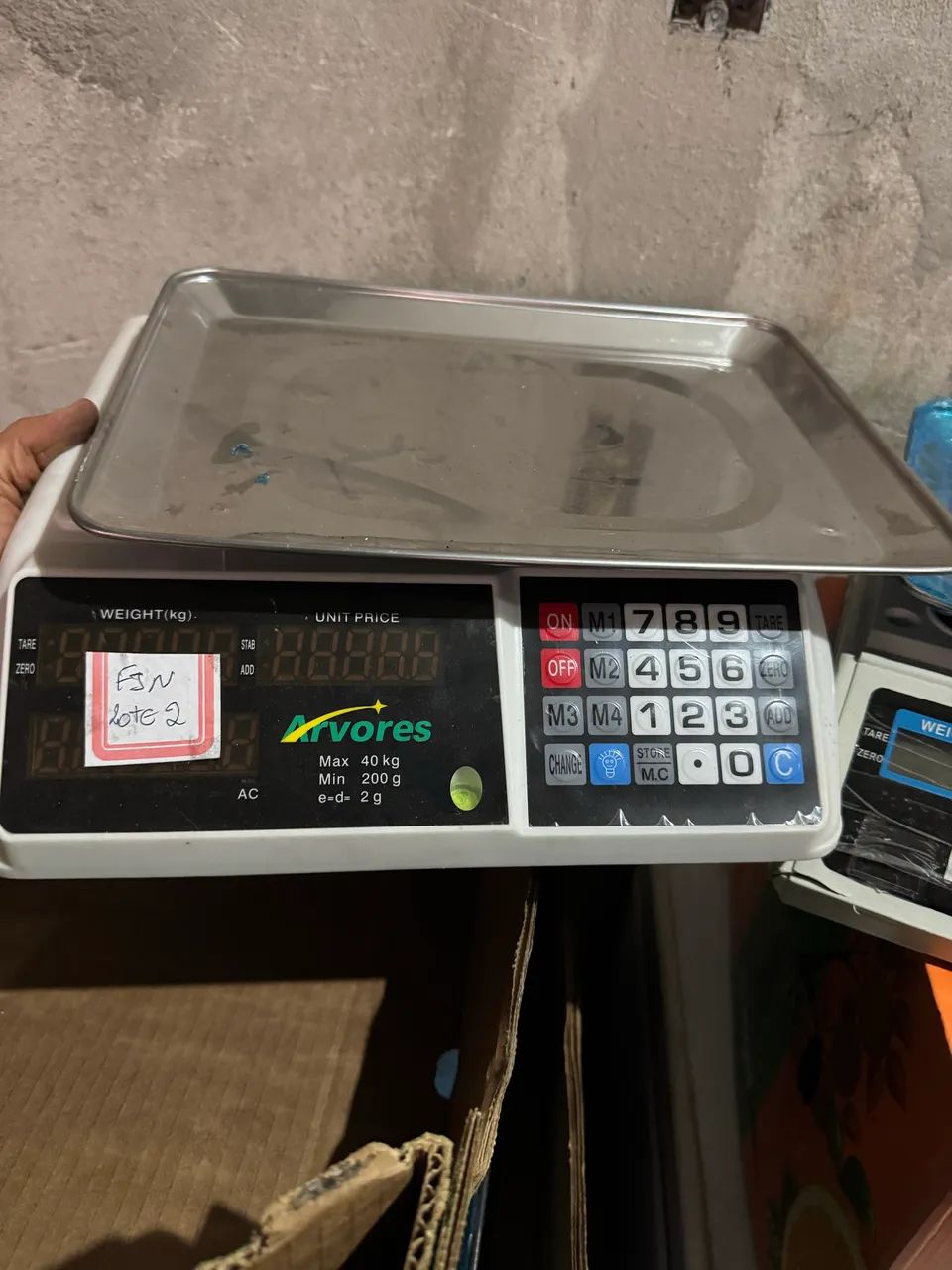 Balança digital para retirada de peças 