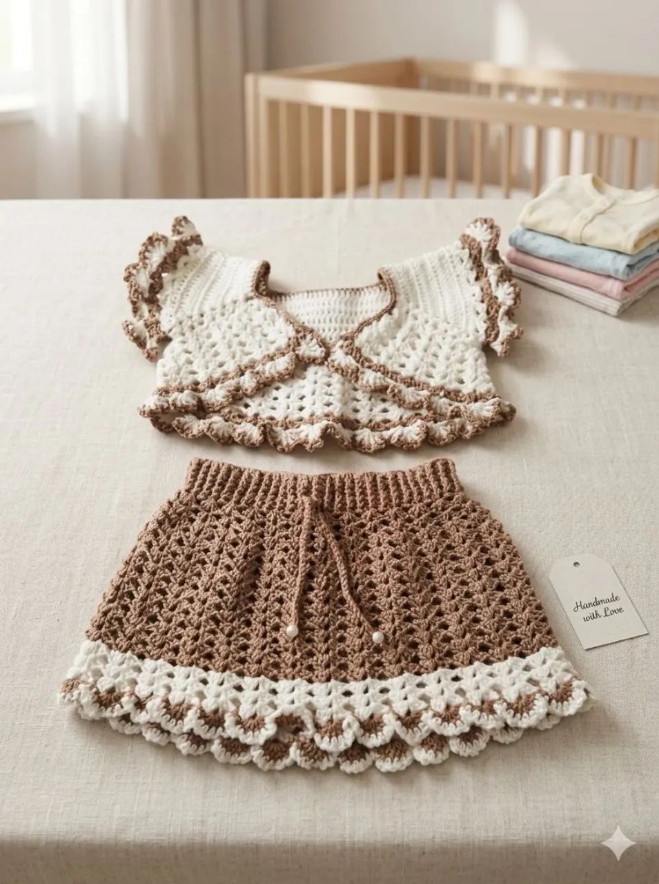 Conjunto crochê 0 a 3 meses - Foto 3