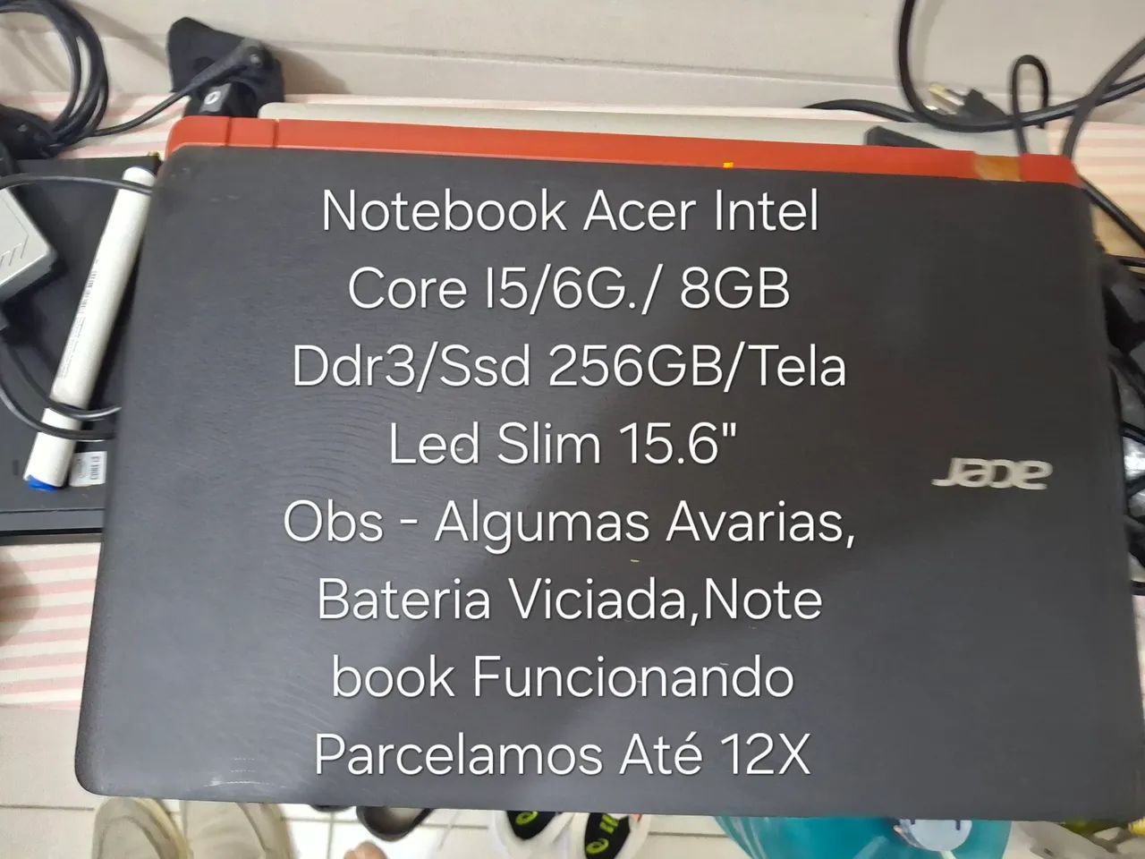 Notebook Acer Intel Core I5, 8GB Ddr3,  Ssd 256GB . 