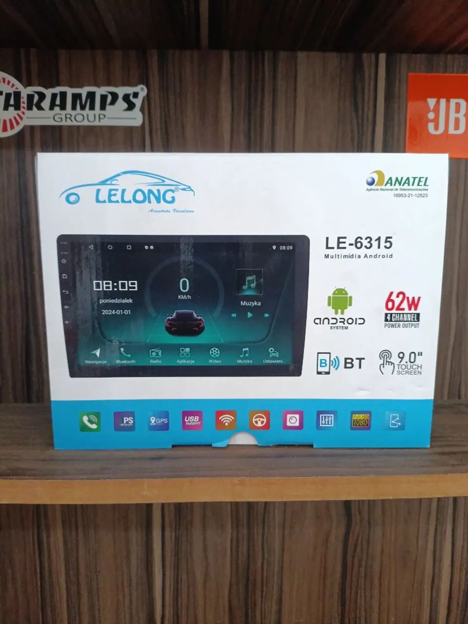Multimídia universal tela de 9 com Android 14 