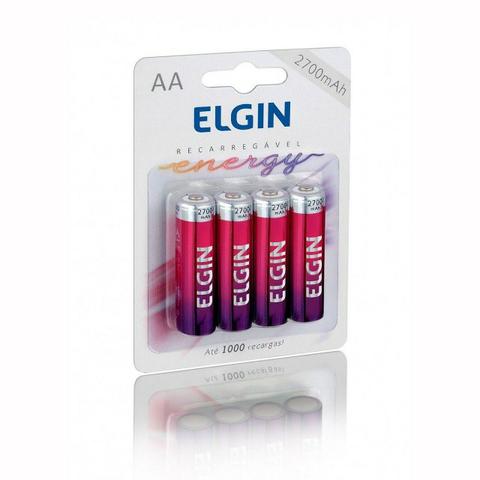 Pilha Elgin Recarregável AA 2700mAh