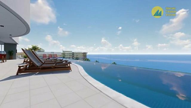 Studio com varanda gourmet e vista pro mar