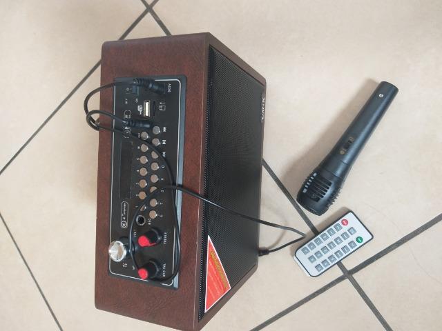 Caixa sound usb rádio bluetooth PC FM karaokê