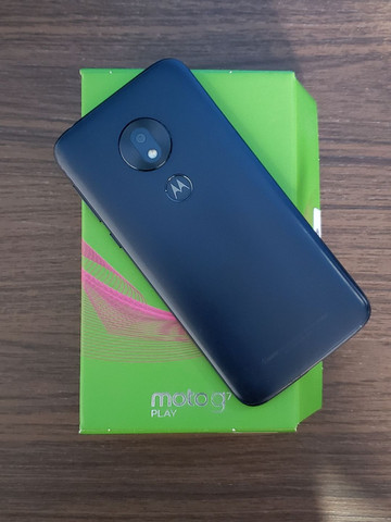 Moto G7 Play Azul Índigo 32Gb (SEMI-NOVO IMPECÁVEL) - WHATS ( 8 4 ) 9 8 8 3 8 - 8 8 8 8 - Foto 2