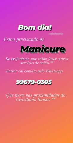 Vaga para manicure 