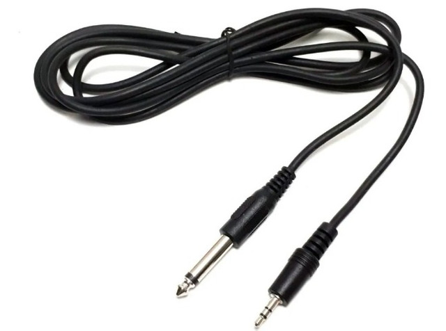 Cabo P10 Mono Para P2 Estereo Niquel 2mts Arduino Automação Robotica COD-CP434 