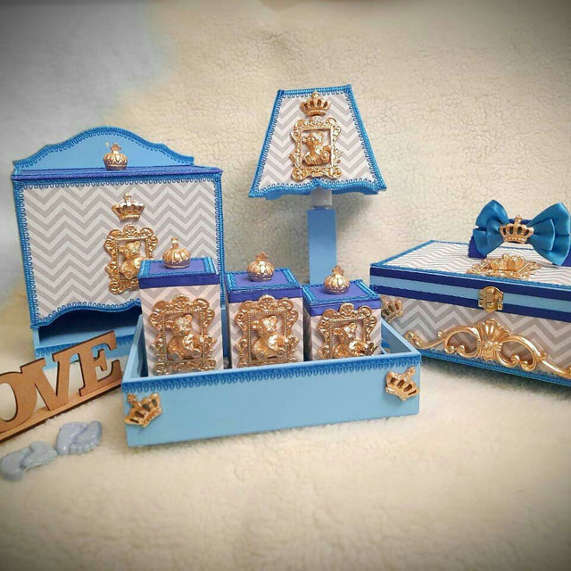 Kit higiene bebê em mdf linha super luxo - Foto 2