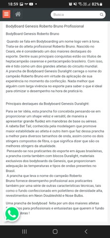 bodyboard Genesis Roberto Bruno e nadadeira triboard - Foto 3