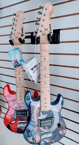 Guitarra Infantil PHX Marvel Homem Aranha ou Capitão América