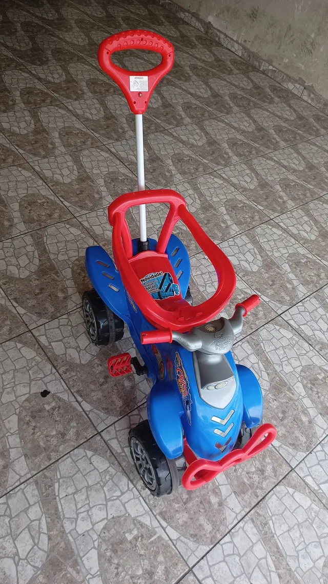 Triciclo velotrol andador com pedal mini moto infantil feminina motoquinha  de brinquedo totoca de 3 rodas motinha