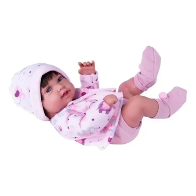 Lindo Bebe Reborn Menino Brinde Pelúcia Girafa 48cm - Boneca