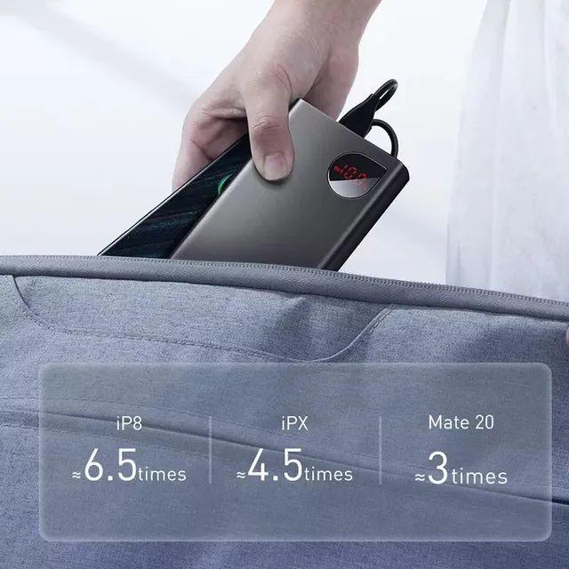 CARREGADOR PORTÁTIL POWERBANK BASEUS 20.000mah 22.5W CARREGAMENTO RÁPIDO - Foto 2