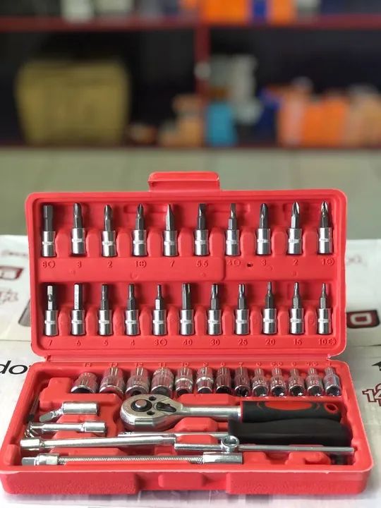 Jogo de Chaves de Fenda e Soquetes 46 Peças - Foto 2