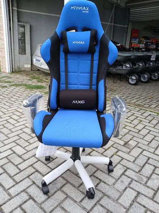 Cadeira reclinavél azul de tecido automotivo mega resistente e barato - Foto 2