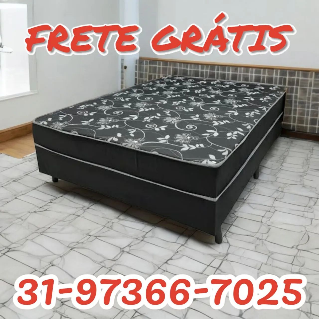CAMA BOX CASAL EM OFERTA / NOVAS / ENTREGA GRÁTIS 