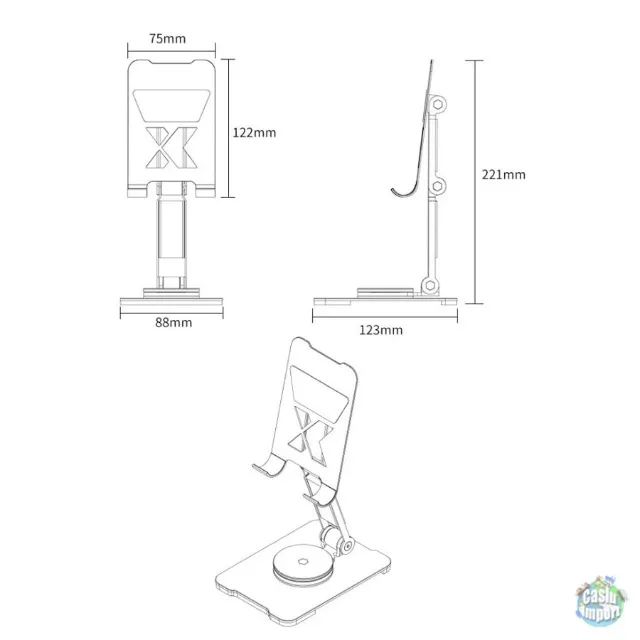 Suporte de metal ajustável para celular e tablet - Foto 3