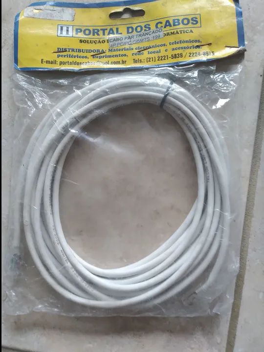 Cabo de Telefone Par Trançado - 5 Metros - Foto 2