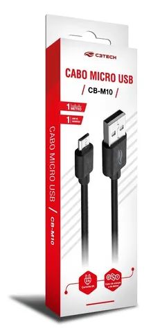 cabo micro usb 1 metro 2a carga e dados c3tech cb-m10bk - Foto 3