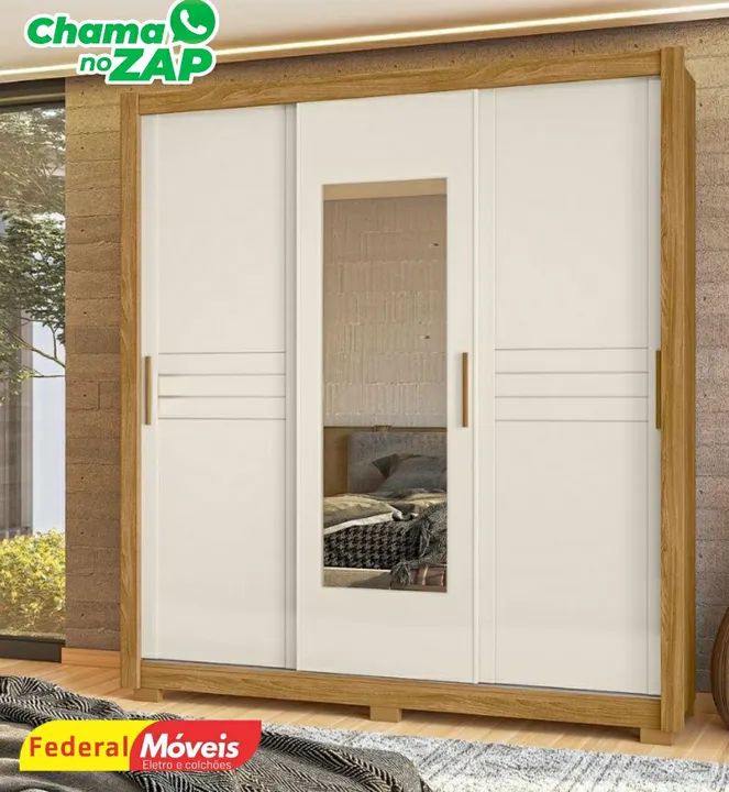 Guarda Roupa com 3 Portas Novo Fazemos Entrega 