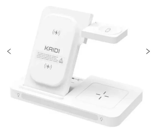 Carregador De Indução 3x1 Celular Fone Relógio Kaidi Knc9097 - Foto 3