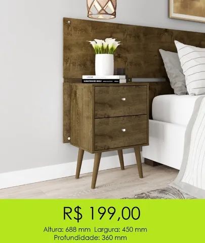 Mesa de cabeceira para quarto  - Foto 2