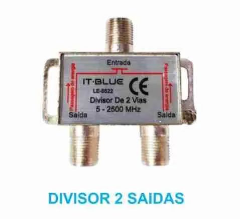 Divisor de antena coaxial com 2 e 4 saídas Novo - Foto 2