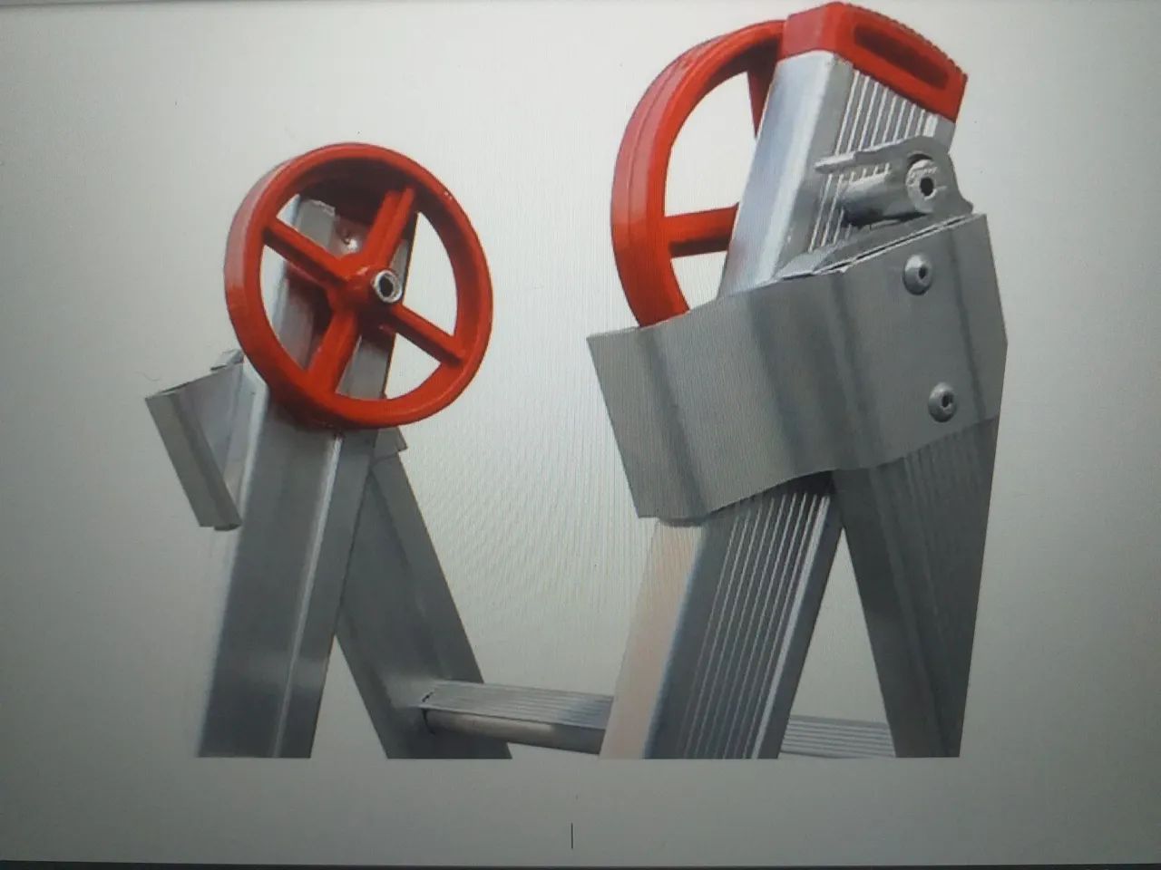 Escada de Alumínio com Rodas 14x2