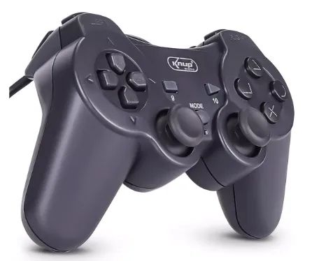 Controle Joystick Usb com Fio Knup KP-CN701/S para PC e Notebook 
