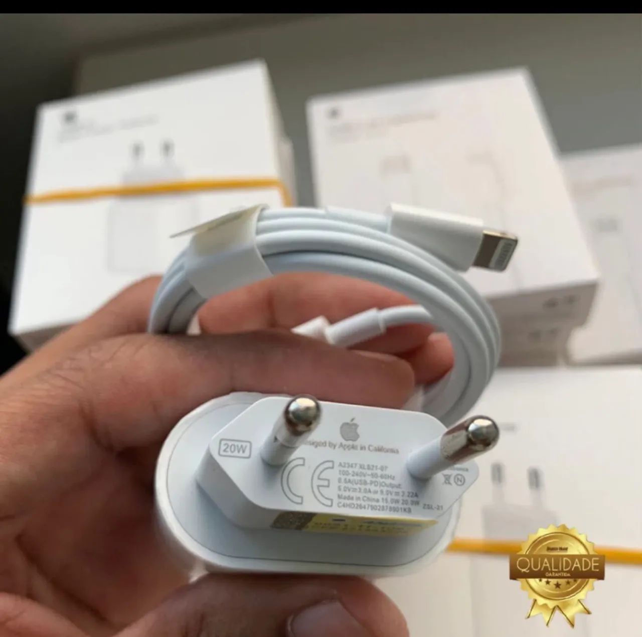 Carregador IPhone Turbo 20w Fonte e Cabo homologado pela Anatel apenas 60,00 - Foto 2