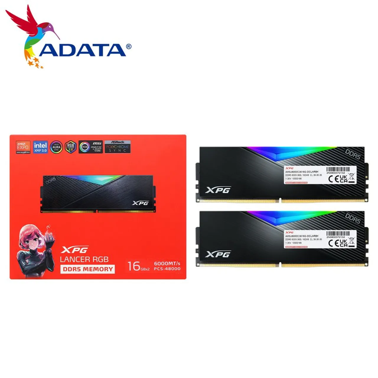 Memória ADATA XPG Lancer DDR5 32GB (2x16GB) 6000MT/s