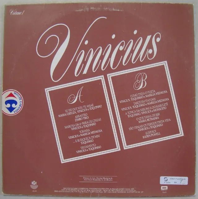 Lp Vinicius De Moraes 1987 Testamento Volume 1, Disco Vinil - Foto 2