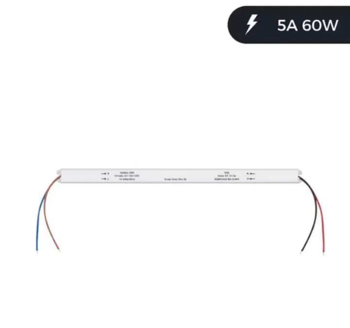 Fonte Slim Driver Perfil de Led 5A - 60W Bivolt - Foto 2