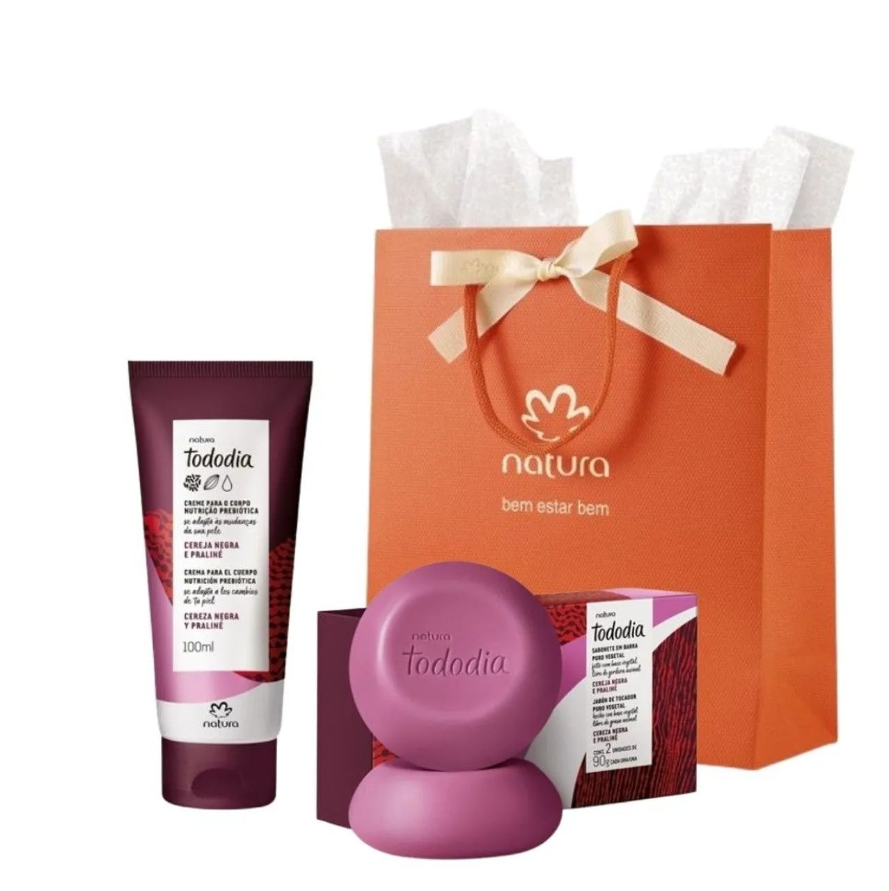 Kit Natura Tododia Cereja Negra e Praliné EXCLUSIVO
