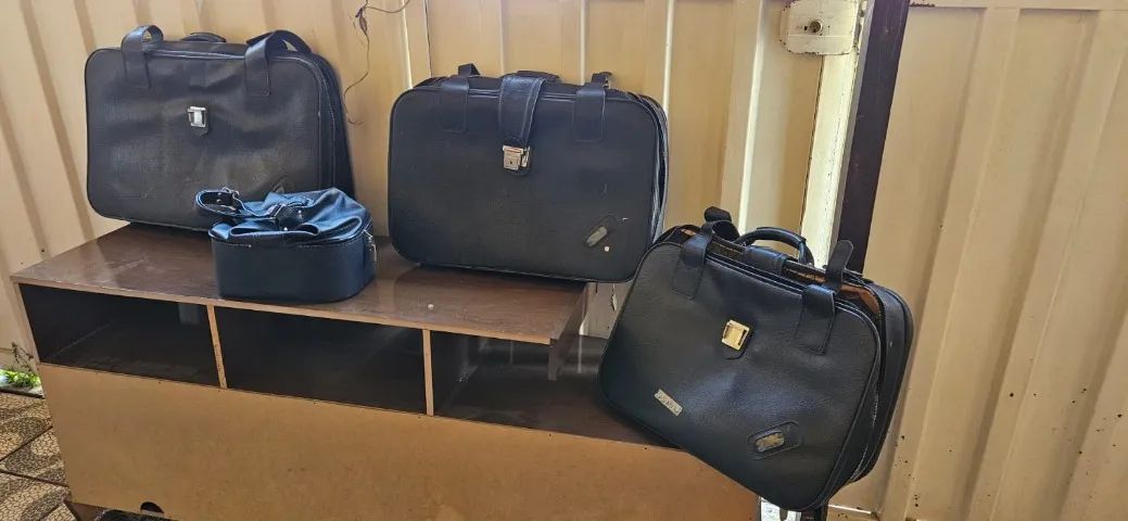 Jogo de Malas em Couro - Década de 6064628725067011122